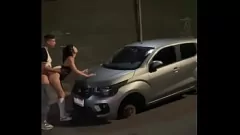 play Street Public Debut: Unknown Barbierivas Fucked on First Night as a Prostitute